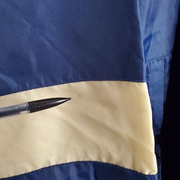 Vtg Y2K Airwalk Skater Windbreaker Jacket Sz XL Navy Blue Tan Color Block - Picture 4 of 9